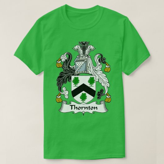 Thornton Coat of Arms Family Crest T-shirt (Design voorkant)