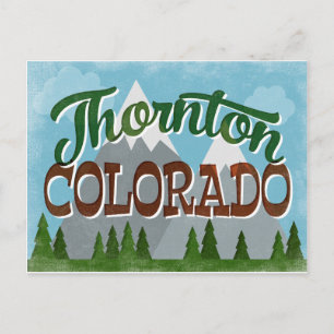 Thornton Colorado Snowy Mountains Briefkaart