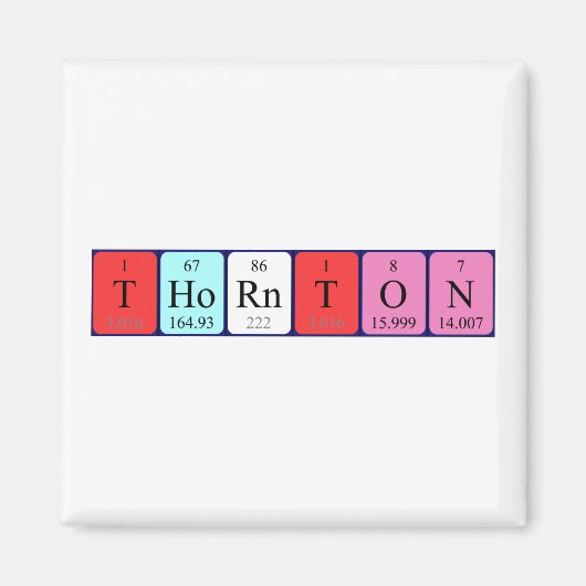 Thornton periodiek table name magnet magneet (Voorkant)