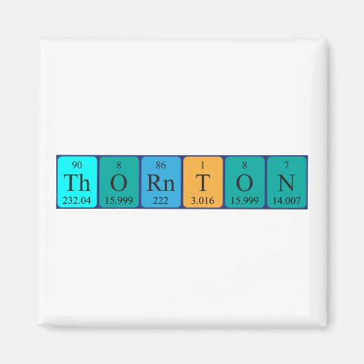Thornton periodiek table name magnet magneet (Voorkant)