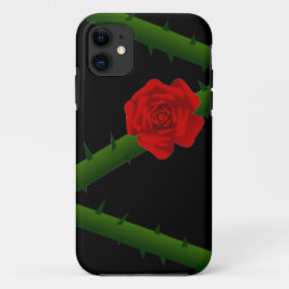 Thorny Red Rose iPhone 11 Hoesje