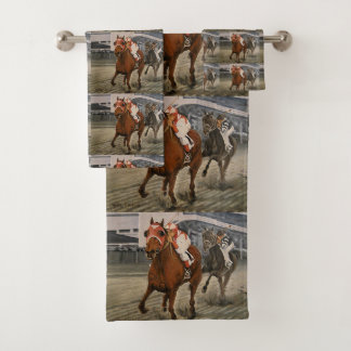 Thoroughbred Equine Wins Horse Race Bad Handdoek