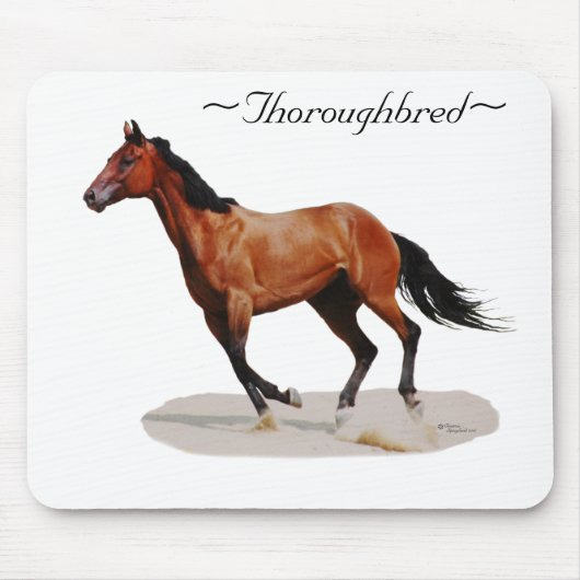 Thoroughbred galloping Mousepad Muismat (Voorkant)