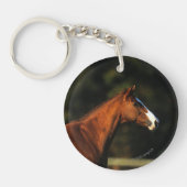 Thoroughbred Horse Headshot Sleutelhanger (Voorkant)