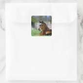 Thoroughbred Horse, Ierland Vierkante Sticker (Tas)
