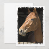 Thoroughbred Horse Invitation Kaart (Voorkant / Achterkant)