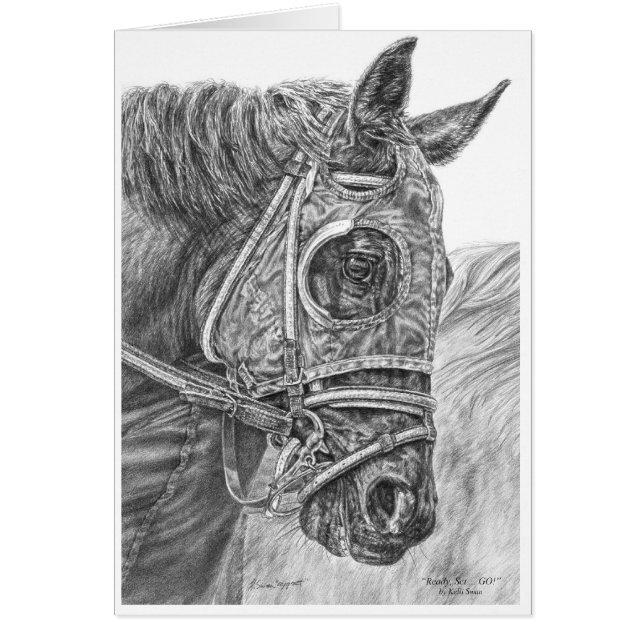 Thoroughbred Horse Race Portrait de Kelli Swan (Devant)
