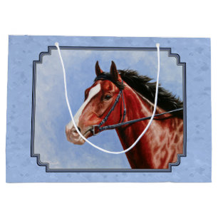 Thoroughbred Horse Racehorse Blue Groot Cadeauzakje