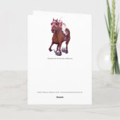 Thoroughbred Horse Winning Race Kaart (Achterkant)