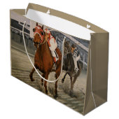 Thoroughbred Horse Wins Race Groot Cadeauzakje (Achterkant Gekanteld)