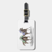 Thoroughbred Horses Racing Bagagelabel (Voorkant verticaal)