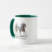 Thoroughbred Horses Racing Mok (Voorkant links)