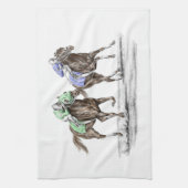 Thoroughbred Horses Racing Theedoek (Verticaal)