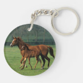 Thoroughbred Mare & Foal 3 Sleutelhanger (Achterkant)