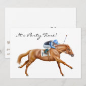 Thoroughbred Race Horse Invitation Kaart (Voorkant / Achterkant)