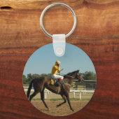 Thoroughbred Race Horse Sleutelhanger (Voorkant)