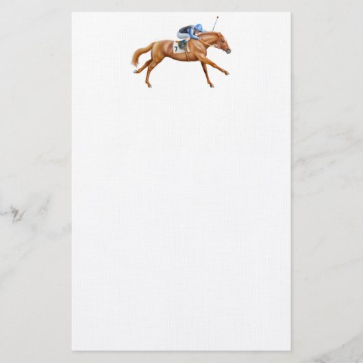 Thoroughbred Race Horse Stationery Briefpapier (Voorkant)