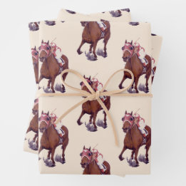Thoroughbred Race Horse Wins Inpakpapier Vel