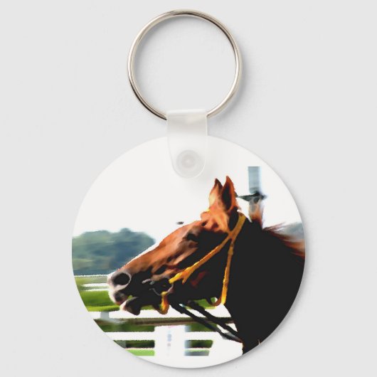Thoroughbred race paard sleutelhanger (Voorkant)