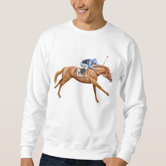 Thoroughbred Racehorse Sweatshirt (Voorkant)