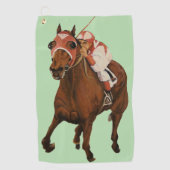 Thoroughbred Seabiscuit Classic Racehorse Wins Golfhanddoek (Voorkant)