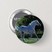 Thoroughbred Stallion Running Ronde Button 5,7 Cm (Voorkant /achterkant)