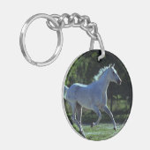 Thoroughbred Stallion Running Sleutelhanger (Voorkant Links)