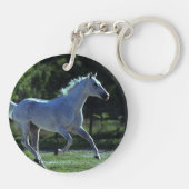 Thoroughbred Stallion Running Sleutelhanger (Achterkant)