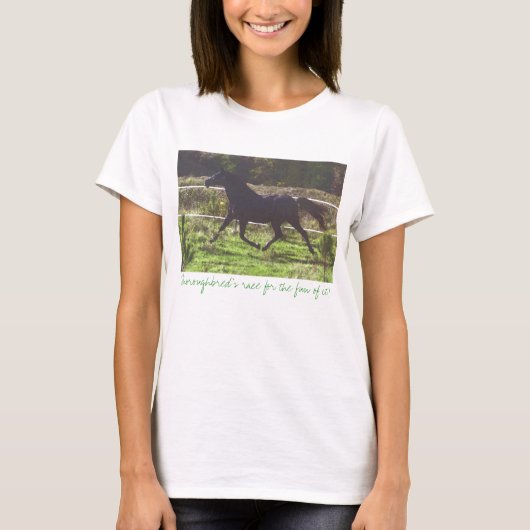 Thoroughbred's race om het plezier! t-shirt (Voorkant)