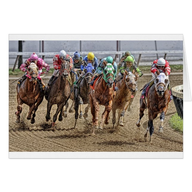 Thoroughbreds Rounding Last Drawing (Voorkant Horizontaal)