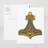 Thor's Hammer-gold Briefkaart (Voorkant / Achterkant)