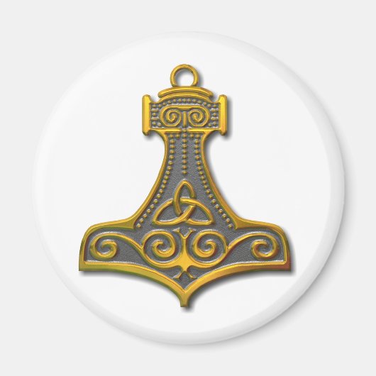 Thor's Hammer-gold Magneet (Voorkant)