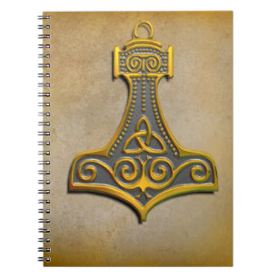 Thors hammer in Gold Notitieboek