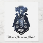 Thor's Hammer Mead Wijn Etiket (Enkel label)