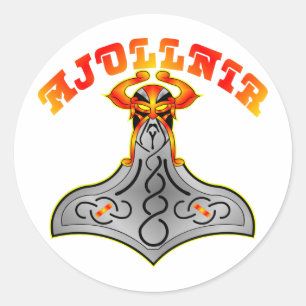 Thor's Hammer Mjolnir Ronde Sticker