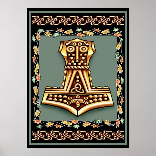 Thors Hammer Poster Print (Voorkant)