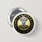 Thor's Hammer Ronde Button 5,7 Cm (Voorkant /achterkant)