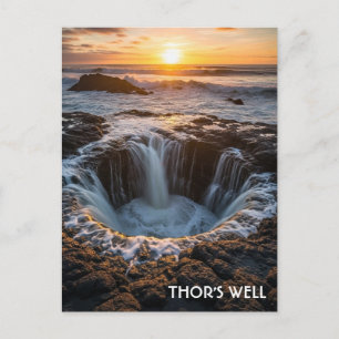 Thor's Well Oregon-kust Briefkaart