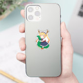 Thoru Chibi Dragon Meid Kunst Sticker (Telefoon)