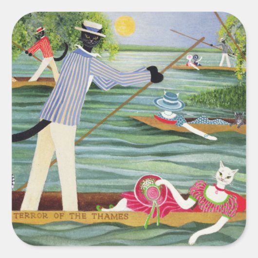 Those Summer Punts Vierkante Sticker (Voorkant)