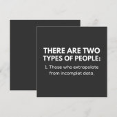 Those who extrapolate from incomplete data kaart (Voorkant / Achterkant)