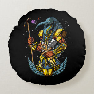 Thoth Egyptian God Ankh Scarab Ancient Symbol Rond Kussen