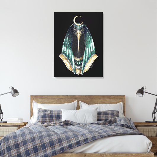 Thoth God van Wisdom Canvas Afdruk (Insitu (Slaapkamer))