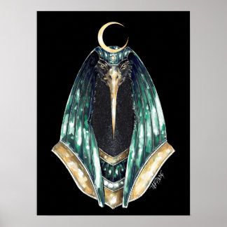 Thoth God van Wisdom Poster