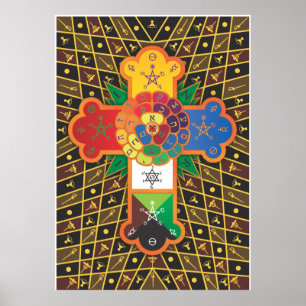 "Thoth Tarot" Roos Cross Lamen Poster