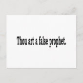 Thou Art A False Prophet Briefkaart (Voorkant)