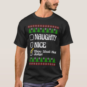 Thou Shall Not Judge Funny Stoute Nette Lijst Kers T-shirt