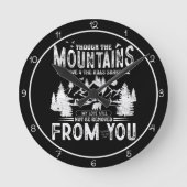 Though The Mountains Move Christian Art Ronde Klok (Voorkant)