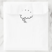 Thought Bubble - voeg je eigen tekst toe! Ronde Sticker (Tas)
