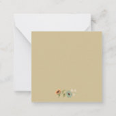 Thoughtful Floral Sunflower Flat Note Card Notitiekaartje (Achterkant)